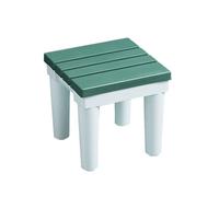 EAmrfvqt Sgabello da doccia in acrilico trasparente, Sgabello da Bagno Multicolor 27x27x(26-30) cm Gambe Barba Antiscivolo(Green,27x27x26CM)
