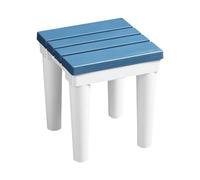 EAmrfvqt Sgabello da doccia in acrilico trasparente, Sgabello da Bagno Multicolor 27x27x(26-30) cm Gambe Barba Antiscivolo(Blue,27x27x30CM)