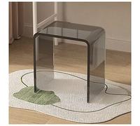 EAmrfvqt Sgabello da doccia in acrilico trasparente, Sgabello in acrilico multicolore - Tavolino da trucco for il bagno, soggiorno, camera letto(Gray)