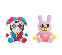 eamve 2 pezzi di peluche Amazing Digital Circus, 11 pollici carino Amazing Pomni e Jax peluche peluche bambola The Amazing Circus peluche cuscino per fan regalo compleanno Natale