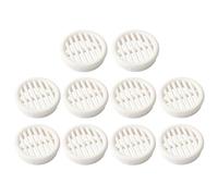 EAN cyclingcolors 10x Griglia di ventilazione plastica tonda diametro installazione 35 mm totale 37 mm da incasso areazione dell'aria, Bianco