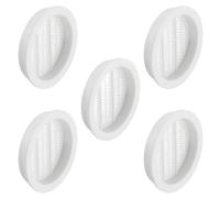 EAN cyclingcolors 5x Griglia di ventilazione plastica tonda diametro installazione 44 mm totale 49 mm da incasso areazione dell'aria, Bianco