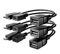 Eanetf Cavo OTG per Fire Stick, cavo micro OTG per Samsung Galaxy, Amazon Fire TV, compatibile con LG HTC Android Phone Tablet Micro USB Host con alimentazione micro USB - Confezione da 3