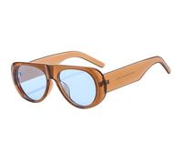 EANGK Occhiali da sole ovali retrò con montatura grande Occhiali da sole resistenti ai raggi UV Donna,1,Taglia unica
