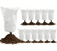 EAONE Confezione da 12 coperture per Piante antigelo, 81 x 119 cm, in Tessuto Invernale per Piante da Esterno, riutilizzabili, per Gelo Freddo, Protezione Solare, prevenzione degli Insetti degli