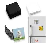 EAPIKON 12 Pezzi Calamite Frigorifero Personalizzate, 5x5cm Sublimazione del Metallo in Bianco Magneti per Cucina Decorazione, Magnete Quadrato Fai da Te