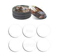 EAPIKON 12 Pezzi Calamite Frigorifero Personalizzate, 6cm Sublimazione del Metallo in Bianco Magneti per Cucina Decorazione, Magnete Rotondo Fai da Te