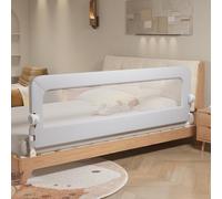 EAQ Sponde per letto per più piccoli, regolabile in altezza, senza cuciture, per materassi queen e king size (grigio, 200 cm)