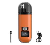 Ear and Nose Trimmer, Electric Nose Hair Clippers with Digital Display, Cordless ricaricabile Grooming Tool, Ideal for Men, Women, Precise Cutting, Trimming Kit, Arancione/Nero/Blu