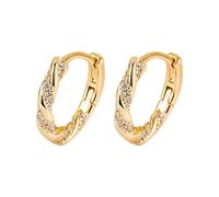 Ear Buckle Girl Simple Korean Version Autumn and Winter Circle Zircone Orecchini in giada, Taglia unica, Plastica, Nessuna pietra preziosa