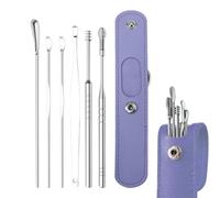 Ear Cleaning Kit - Professional Ear Cleaner Set, Stainless Steel Wax Removal Tools With PU Storage Bag Safe Hygiene Care For Family Friends Adults Kids Travel Home Use