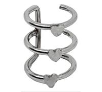 Ear Cuff 316l Acciaio Tripla Chiusura Anello Ear Cuff Helix Piercing Con Cuori