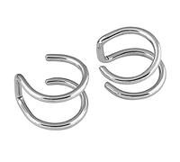 Ear Cuff in Acciaio al Titanio U-Type Non Piercing Cartilagine Cuff Orecchino Clip On Ear Cuff Hoop Forunisex Sliver AffidabileDurability