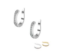 Ear Cuffs & Clips for Women, Non Piercing Clip On Earrings, Adjustable Thin Chunky Wrap Cartilage Cuff For Women Men Adults (1PCS-A)