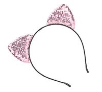 Ear Head, Gruppo Bilanciato Stabile di Bovini Gattino per la Testa per le Danze di Natale di Reception di Matrimonio di Tutti i Giorni per Christmas Holloween (Roseo)