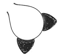Ear Head, Gruppo Bilanciato Stabile di Bovini Gattino per la Testa per le Danze di Natale di Reception di Matrimonio di Tutti i Giorni per Christmas Holloween (BLACK)