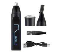 Ear Nose Hair Trimmer | Rechargeable Precision Trimmer | Waterproof Detail Hair Trimmer with Interchangeable Heads for Eyebrows and Neckline, Powerful Motor for Efficient Grooming