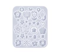 Ear Rings Epoxy Mould Tools/Flower Shaped Earrings Mold Handmade Ear Pendant Silicone Molds for Craft Enthusiasts Studio Jewelry Creation Mold