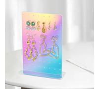 Ear Studs Stand Orecchini Show Rack Organizer colorato 72 fori per borchie,