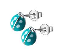 Earcute Tiny Green Ladybug Stud Earrings Girls Lady