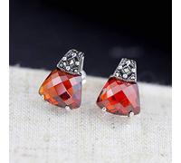 Eardrop S925 Eardrop S925 Gioielli in Argento Sterling Thai Hand Silver Faccette Femminili Granato Orecchini Rossi Match To Tousgrenat, Argento 925, LJBLEUSK