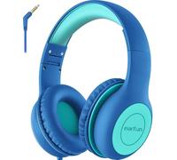 EarFun Cuffie Bambini Cablate, Jack 3.5mm, Blu-Verde