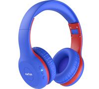 EarFun Cuffie senza fili Bluetooth 5.4 per bambini con microfono, volume limitato di 85/94 dB, audio stereo Hi-Fi, 40 ore di lettura, tablet, telefono, PC, scuola/viaggio, regalo, blu navy