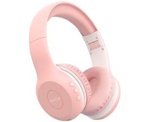 EarFun K2 Cuffie Bluetooth per Bambini con Microfono, Volume Limitato 85/94dB, Suono Hi-Fi Stereo, 40 Ore, Pieghevoli e Regolabili, Over-Ear per Tablet/Telefono/iPad/PC/Scuola/Viaggio, Rosa