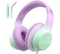 EarFun K3 Cuffie sovrauricolari per bambini, con microfono, limite di volume 85/94 dB, suono stereo HD, cuffie pieghevoli con cavo per scuola/viaggio/ragazzi/ragazze/tablet/iPad (spina da 3,5 mm con
