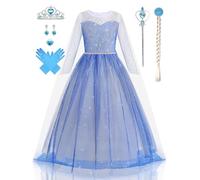 EARJIA Principessa Vestire Le Ragazze Costume Da Principessa Snow Queen per Bambini Outfit Della Festa Del Cosplay Di Halloween Di Compleanno Di Halloween