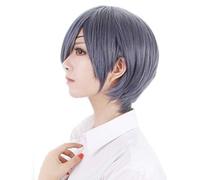 Earl Ciel Phantomhive Cosplay Breve parrucca grigia Black Butler Anime Kuroshitsuji Cosplay Resistente al calore Capelli sintetici con cappuccio parrucca Black Butler Grey