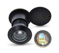 Earl Diamond Spioncino in ottone massiccio, spioncino di sicurezza a 220 gradi con copertura girevole resistente per la privacy, per porte da 3,3 cm a 5,3 cm, per casa, ufficio, hotel, con finitura