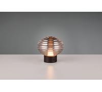 Reality Leuchten Earl R57771154 - Lampada da tavolo a LED, in metallo nero opaco, vetro fumo, con LED da 1,5 Watt, 4 ingressi touch