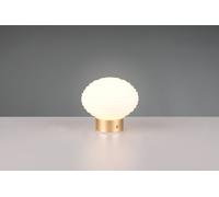 Reality Leuchten Earl R57771101 - Lampada da tavolo a LED, in ottone opaco, vetro bianco, con LED da 1,5 Watt, 4 ingressi touch