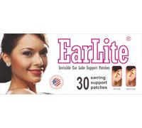 EarLite 30 toppe invisibili per orecchini, impermeabili, in sacchetto con chiusura lampo, prodotte negli Stati Uniti