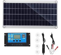 Early 300w 12v Kit Pannello Solare Caricabatterie 300 Watt 12 Volt off Grid System con Controller 10a-60a, Adatto per RV, Barca, Auto, Roulotte, Caricabatterie, 50a Controller