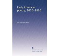 Early American poetry, 1610-1820