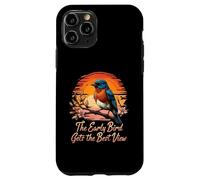 Early Bird Gets Best View Bluebird Sunset Design Custodia per iPhone 11 Pro