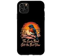 Early Bird Gets Best View Bluebird Sunset Design Custodia per iPhone 11 Pro Max