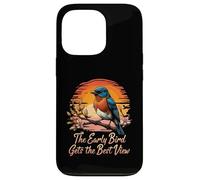 Early Bird Gets Best View Bluebird Sunset Design Custodia per iPhone 13 Pro