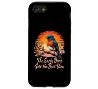 Early Bird Gets Best View Bluebird Sunset Design Custodia per iPhone SE (2020) / 7 / 8
