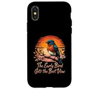 Early Bird Gets Best View Bluebird Sunset Design Custodia per iPhone X/XS