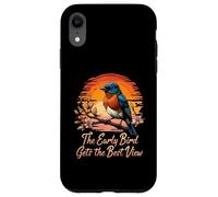 Early Bird Gets Best View Bluebird Sunset Design Custodia per iPhone XR