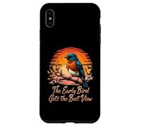 Early Bird Gets Best View Bluebird Sunset Design Custodia per iPhone XS Max