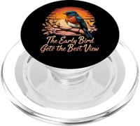 Early Bird Gets Best View Bluebird Sunset Design PopSockets PopGrip per MagSafe