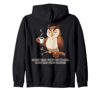 Early Bird Ottiene Il Verme, Late Bird Ottiene Coffeee.Funny Owl Felpa con Cappuccio