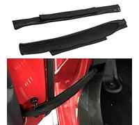 Early Bus Aggiornato Heavy Duty Strong Regolabile Porta Limitazione Check Strap con Cerniera Perfetto per Jeep Wrangler Nero Confezione da 2 (2PCS-Nero)