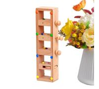 Early Learning Toy, Fine Motor Skills Building, 3.74 Inches Wooden Puzzle, Beading Game with Colorful Shapes, Educational Tool with Safe Design, Preschool Aid for Boys Girls Children Over 3 Years Old