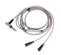 Earmax Cavo di aggiornamento da 3,5 mm a 2 pin, placcato argento, compatibile con Sennheiser IE80S, IE80, IE8, IE8i, 1,2 m