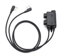 Earmor Cuffie tattiche PTT Dual Push-to-Talk PTT Nexus 7.00 connettore per radio Kenwood/Baofeng (M56 DUAL Kenwood)